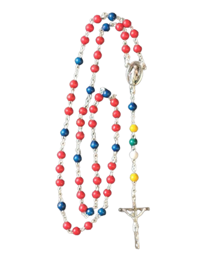 Chapelet des Ames du Purgatoire sur Chaine - Perles bois 5mm + Livret