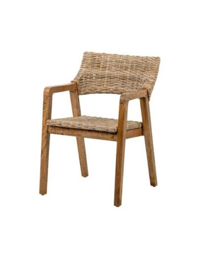 Fauteuil Garpe rotin bois naturel 54x57x81cm