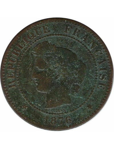 FRANCE 5 CENTIMES CERES 1876 A (Paris) B+