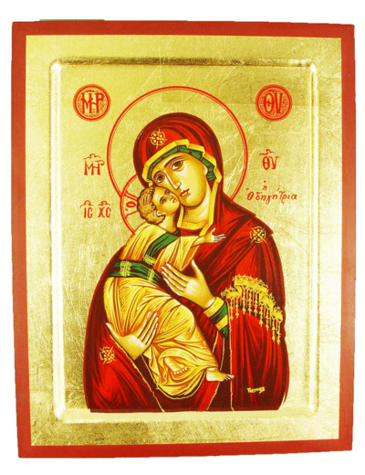 Icône dorée incurvée 7*9cm - VIERGE DE KORSUN