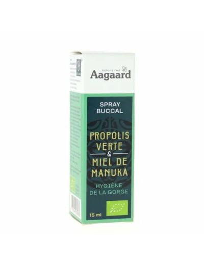 Spray buccal Propolis verte et miel de Manuka-15ml-Aagaard