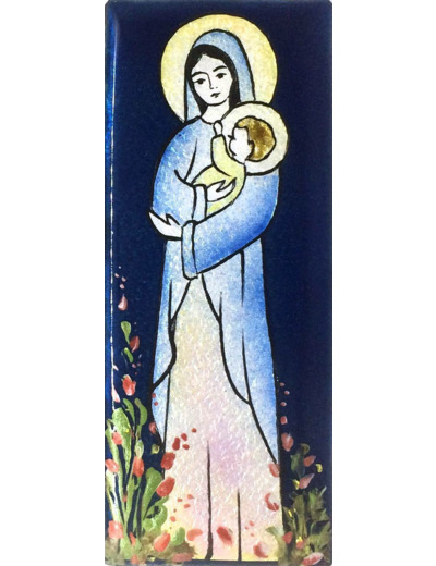 Vierge de face 12X5cm - EMAUX DU LIBAN