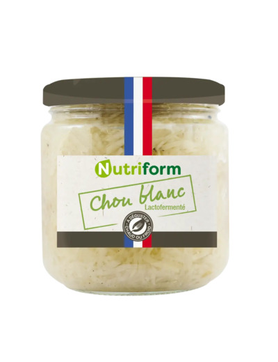 Chou blanc lactofermenté Bio-380g-Nutriform