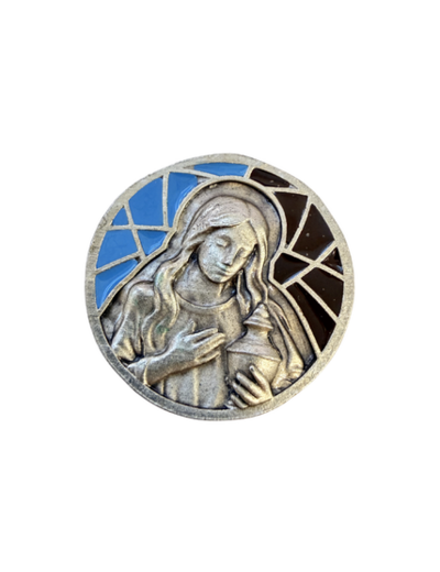 Magnet en métal relief 30mm - Bicolore - Marie Madeleine