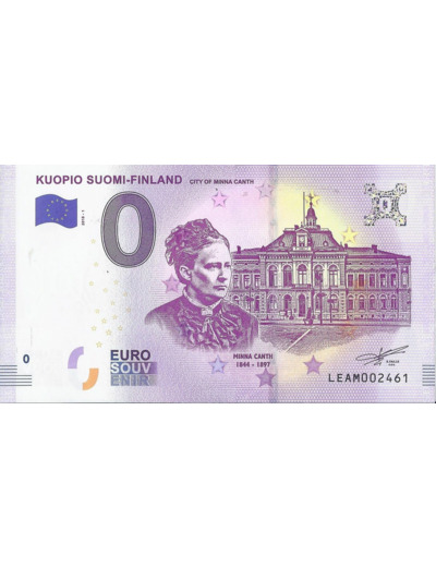 FINLANDE 2018-1 KUOPIO BILLET SOUVENIR 0 EURO TOURISTIQUE NEUF