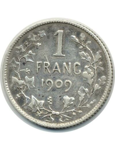 BELGIQUE 1 FRANC 1909 FR TB+ (W57.2)