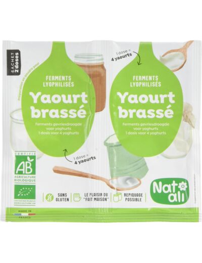 Ferment yaourt nature 2x6g Nat Ali