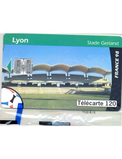 TELECARTE NSB 120 UNITES 06/98 LYON STADE GERLAND F 875