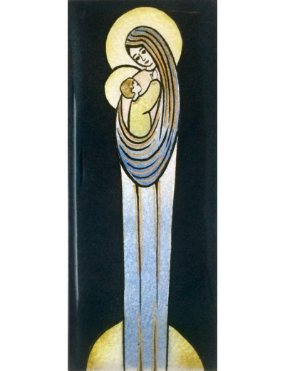 Vierge de l'univers 15,5X6,5cm - EMAUX DU LIBAN