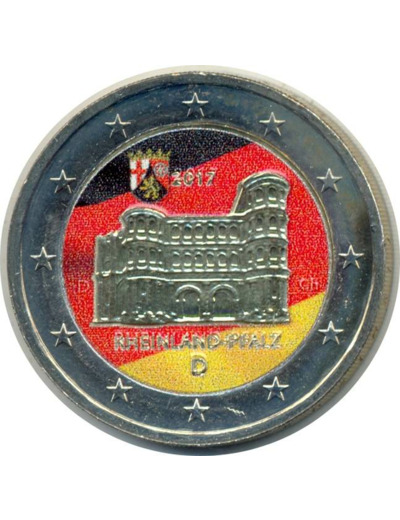 ALLEMAGNE 2017 2 EURO COLORISEE RHENANIE PALATINA SUP