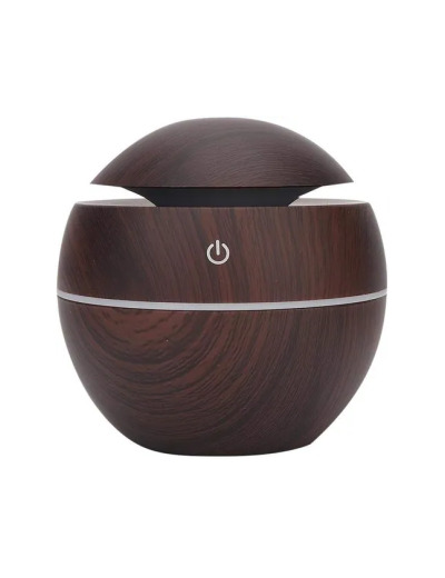 Diffuseur ultrasonique d'huiles essentielles boule mini format USB Marron foncé