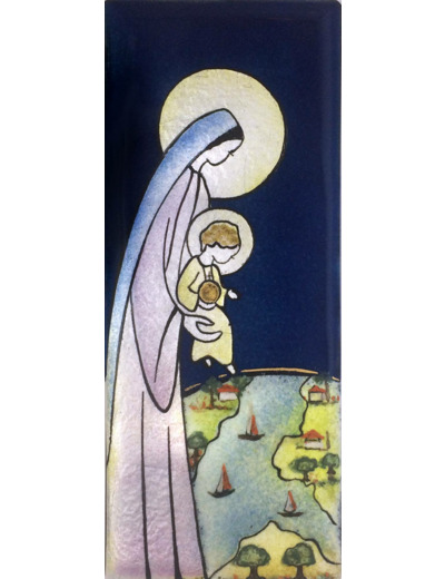 Vierge du don 15,5X6,5cm - EMAUX DU LIBAN