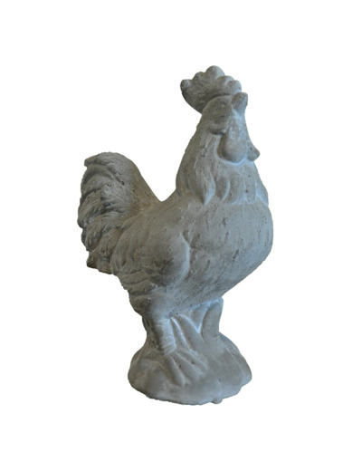 Statuette coq ciment 13x07x18cm