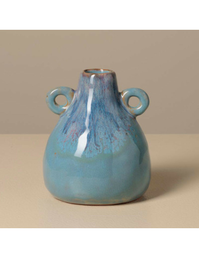 Petit vase céramique bleu Azul 11x9cm