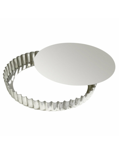 TOURTIERE FER BLANC FOND MOBILE 24CM