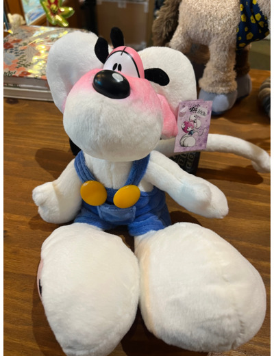 Peluche Diddl en salopette bleue