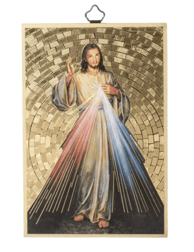 Plaquette Dorée 10x15,5cm - CHRIST MISERICORDIEUX
