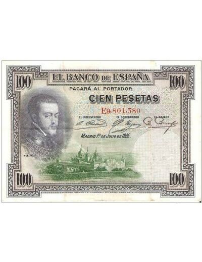 Espagne - SPAIN 100 PESETAS 01/07/1925 TTB