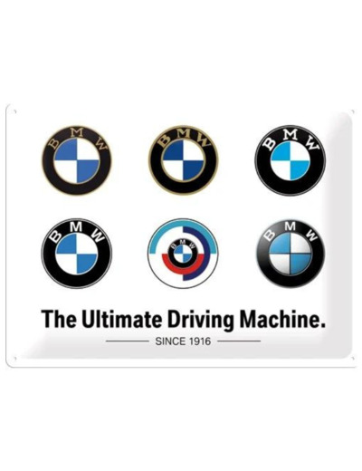 Plaque métal - BMW logos - 40 x 30 cm