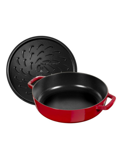 SAUTEUSE CHISTERA 24 CM ROUGE