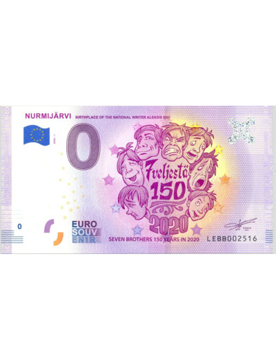 FINLANDE 2020-1 NURMIJARVI BILLET SOUVENIR 0 EURO TOURISTIQUE NEUF