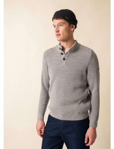 Pull col montant boutonné   Bourboule