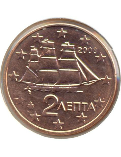 GRECE 2008 2 CENTIMES SUP