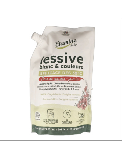 Doypack Lessive Fleur de Cerisier Jasmin 1L