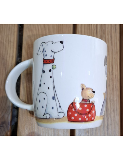 Mug porcelaine décor Chiens