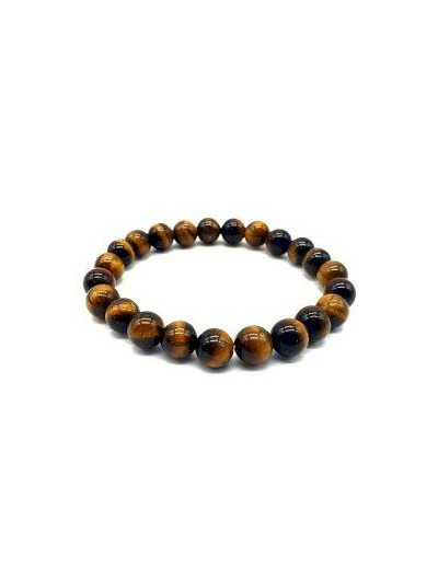 Bracelet en oeil de tigre 8 mm