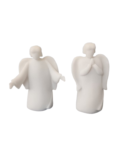 Anges en Albâtre 8.5cm - 2 pièces