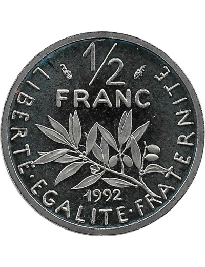 FRANCE 1/2 FRANC ROTY 1992 BE