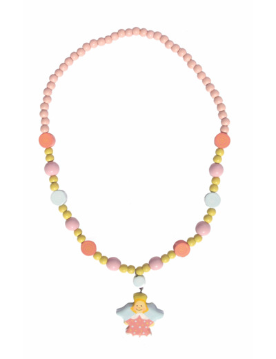Collier Ange rose pâle Environ 20cm
