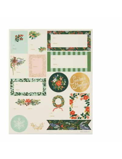 Set de stickers de Noël Hiver Floral - Rifle Paper Co