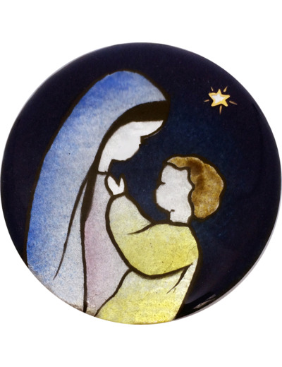 Vierge à la fenêtre D5,1cm - EMAUX DU LIBAN