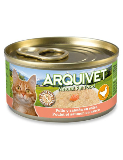 ARQUIVET Poulet en sauce au saumon, pour chat - 80g