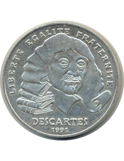 FRANCE 100 FRANCS DESCARTES 1991 SUP (G906)