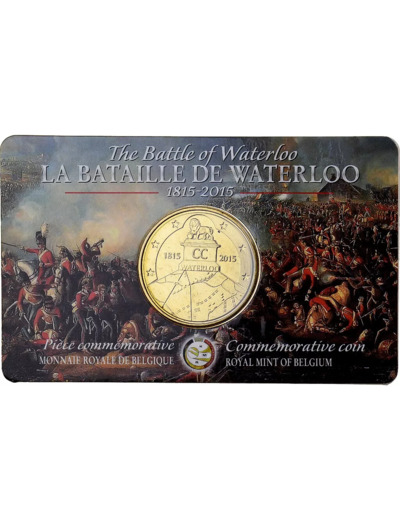 BELGIQUE 2015 2,5 EURO BATAILLE WATERLOO COINCARD VERSION FRANCAISE