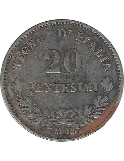 ITALIE 20 CENTESIMI 1863 MBN TB+ N2