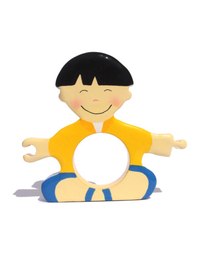 Rond de Serviette Asiatique Garçon 13x12cm