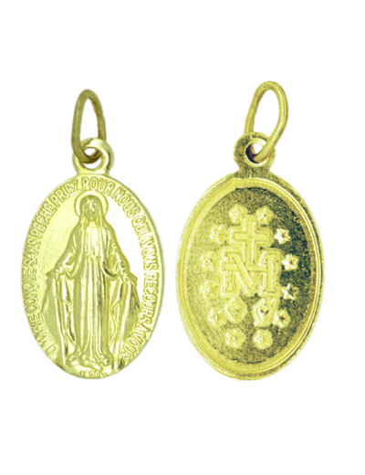 Médaille 19mm en Aluminium Doré - MIRACULEUSE