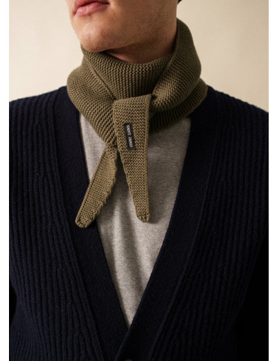 Bandana en maille en coton et laine