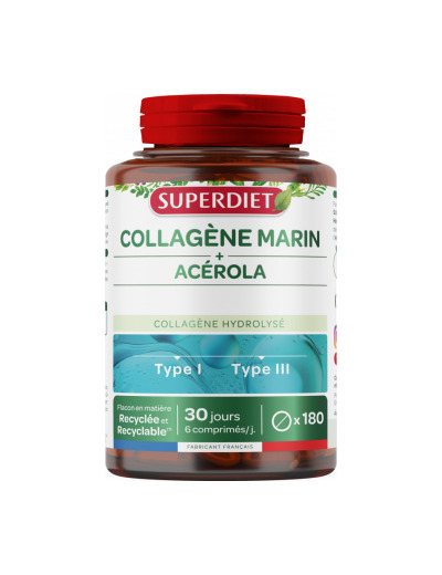 Collagène marin et Acérola 180 comprimés