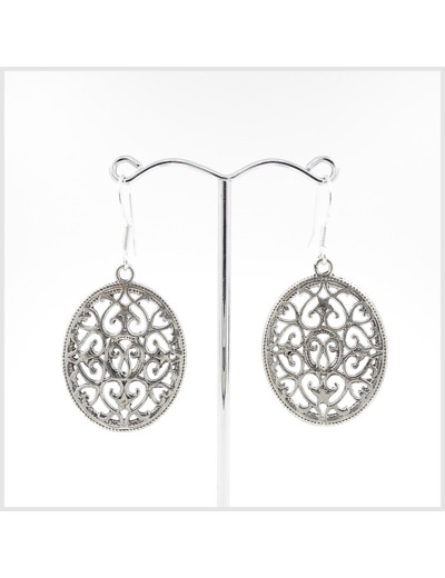 Boucles d'oreilles en argent massif