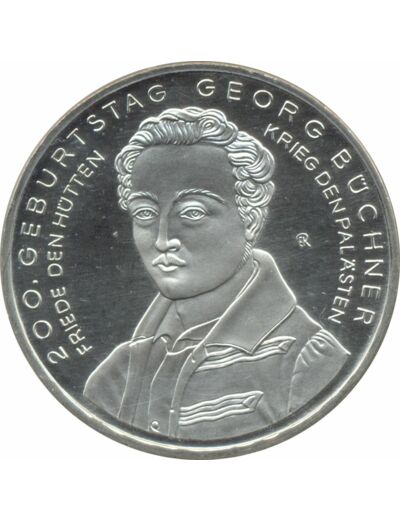 Allemagne 2013 D 10 EURO 200 ANS NAISSANCE DE GEORG BUCHNER BE