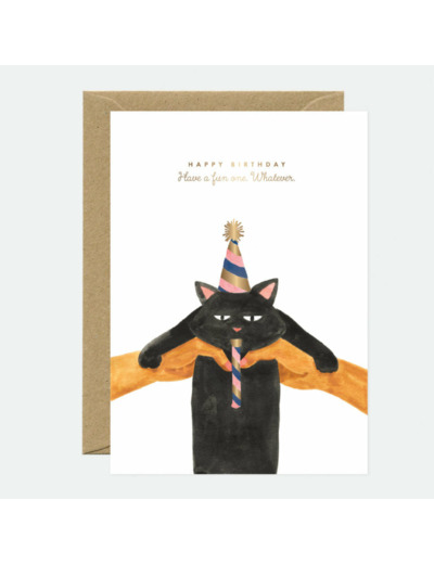 Carte  Whatever Cat Birthday - AWS