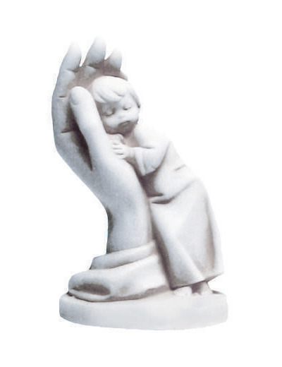 Rêve de Garçon - Statue en albâtre 11cm -Blanc