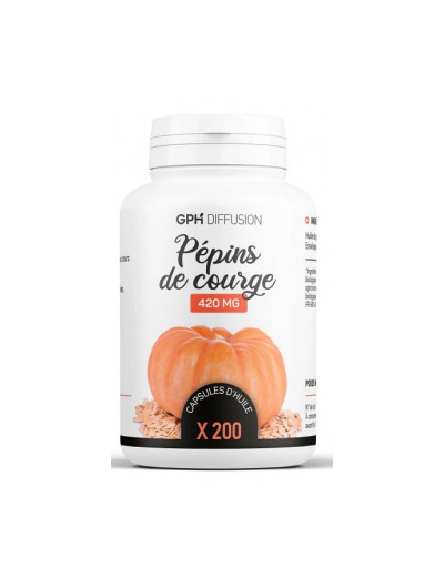 Huile de Pépins de Courge bio 420mg 200 capsules