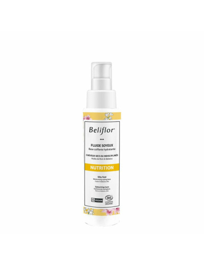 Fluide soyeux nutrition cheveux secs Bio -125 ml-Beliflor