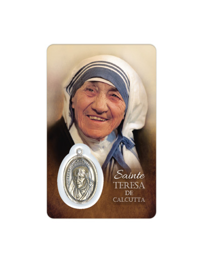Carte-prière avec insertion STE TERESA DE CALCUTTA-anglais